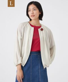 TRANS WORK (大きいサイズ) / トランスワーク (オオキイサイズ) テーラードジャケット | 【L】【ウォッシャブル】シアータンブラーブルゾン