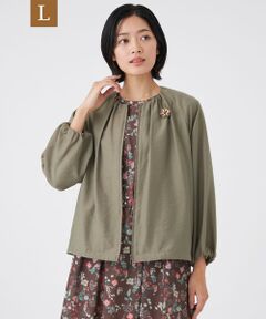 TRANS WORK (大きいサイズ) / トランスワーク (オオキイサイズ) テーラードジャケット | 【L】【ウォッシャブル】シアータンブラーブルゾン