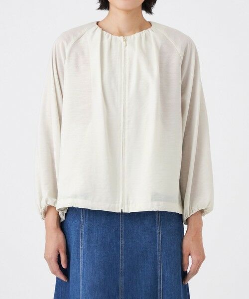 TRANS WORK (大きいサイズ) / トランスワーク (オオキイサイズ) テーラードジャケット | 【L】【ウォッシャブル】シアータンブラーブルゾン | 詳細3