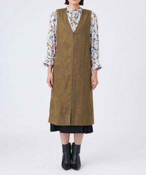 TRANS WORK (大きいサイズ) / トランスワーク (オオキイサイズ) テーラードジャケット | 【L】【ウォッシャブル】ストレッチスエードジャケット | 詳細3