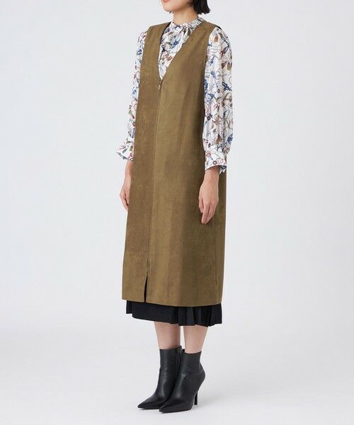 TRANS WORK (大きいサイズ) / トランスワーク (オオキイサイズ) テーラードジャケット | 【L】【ウォッシャブル】ストレッチスエードジャケット | 詳細4