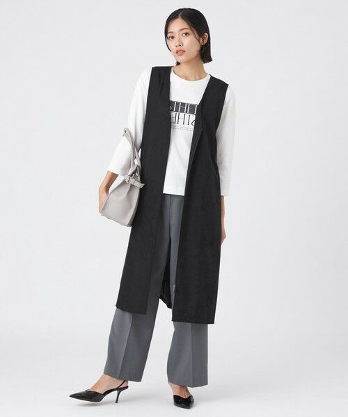 TRANS WORK (大きいサイズ) / トランスワーク (オオキイサイズ) テーラードジャケット | 【L】【ウォッシャブル】ストレッチスエードジャケット | 詳細1