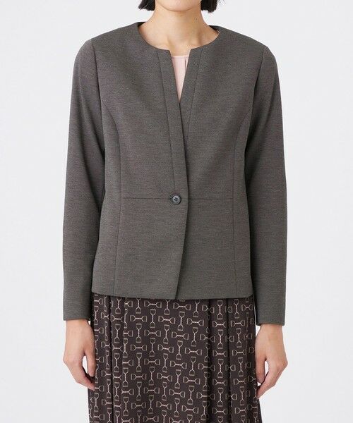 TRANS WORK (大きいサイズ) / トランスワーク (オオキイサイズ) テーラードジャケット | 【L】【美シリーズ・セットアップ対応・ウォッシャブル】プレミアムジャージジャケット | 詳細3