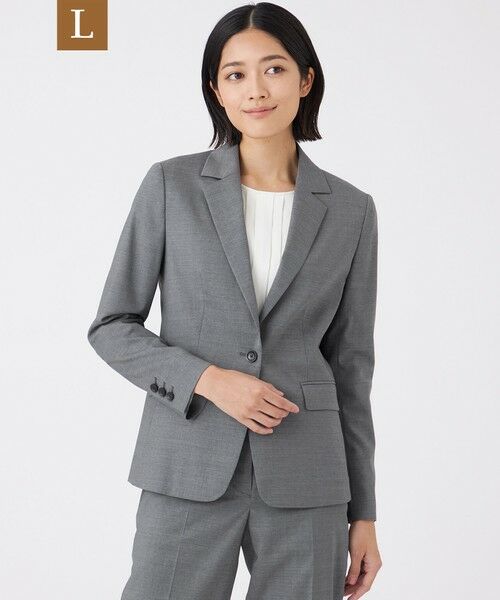 TRANS WORK (大きいサイズ)/トランスワーク (オオキイサイズ) 【L】【美シリーズ】パワーストレッチジャケット グレー系2 44 TRANS WORK (大きいサイズ)/トランスワーク (オオキイサイズ) 【L】【美シリーズ】パワーストレッチジャケット グレー系2 44