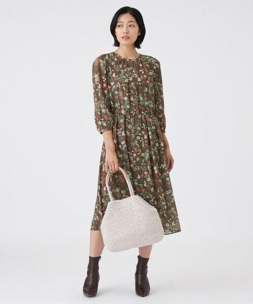 TRANS WORK (大きいサイズ) / トランスワーク (オオキイサイズ) ロング・マキシ丈ワンピース | 【L】【ウォッシャブル】BOHOプリントワンピース | 詳細1