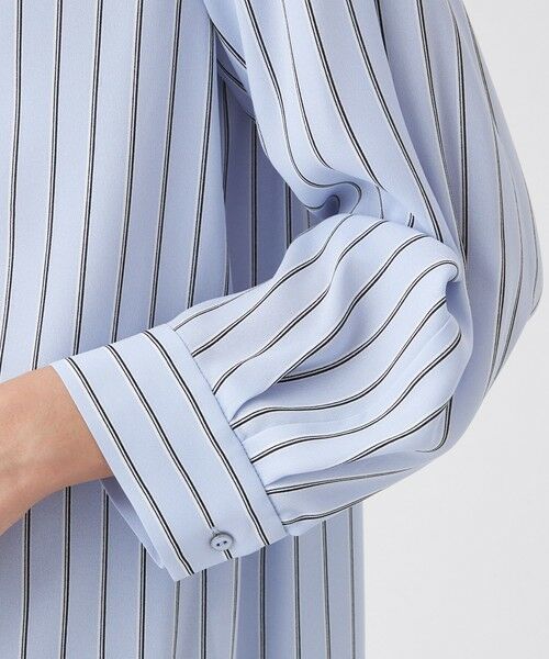 TRANS WORK (大きいサイズ) / トランスワーク (オオキイサイズ) その他トップス | 【L】【ウォッシャブル】バックサテンストライプブラウス | 詳細6
