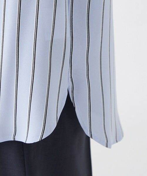 TRANS WORK (大きいサイズ) / トランスワーク (オオキイサイズ) その他トップス | 【L】【ウォッシャブル】バックサテンストライプブラウス | 詳細7