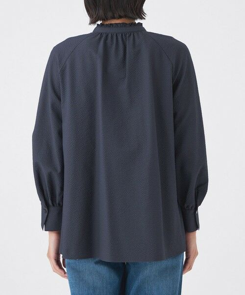 TRANS WORK (大きいサイズ) / トランスワーク (オオキイサイズ) その他トップス | 【L】【ウォッシャブル/吸水速乾/防シワ】ギンガムサッカーブラウス | 詳細5