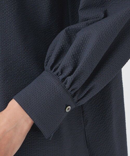 TRANS WORK (大きいサイズ) / トランスワーク (オオキイサイズ) その他トップス | 【L】【ウォッシャブル/吸水速乾/防シワ】ギンガムサッカーブラウス | 詳細7