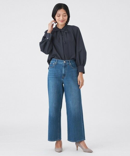 TRANS WORK (大きいサイズ) / トランスワーク (オオキイサイズ) その他トップス | 【L】【ウォッシャブル/吸水速乾/防シワ】ギンガムサッカーブラウス | 詳細2