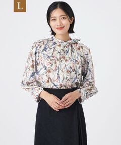 TRANS WORK (大きいサイズ) / トランスワーク (オオキイサイズ) その他トップス | 【L】【ウォッシャブル】タッセルプリントトップス