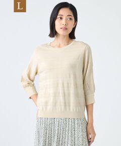 TRANS WORK (大きいサイズ) / トランスワーク (オオキイサイズ) その他トップス | 【L】【ウォッシャブル】ビスコースナイロンニット