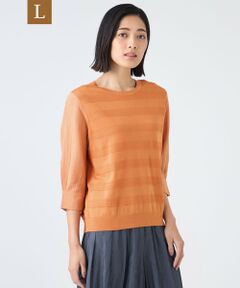 TRANS WORK (大きいサイズ) / トランスワーク (オオキイサイズ) その他トップス | 【L】【ウォッシャブル】ビスコースナイロンニット