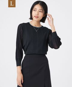 TRANS WORK (大きいサイズ) / トランスワーク (オオキイサイズ) その他トップス | 【L】【ウォッシャブル】バイカラーニット