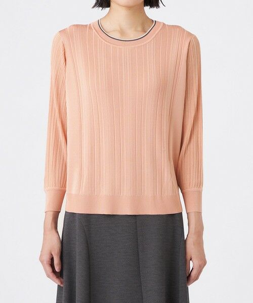 TRANS WORK (大きいサイズ) / トランスワーク (オオキイサイズ) その他トップス | 【L】【ウォッシャブル】バイカラーニット | 詳細3