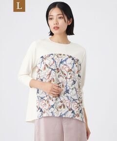 TRANS WORK (大きいサイズ) / トランスワーク (オオキイサイズ) その他トップス | 【L】【ウォッシャブル】タッセルプリントセーター