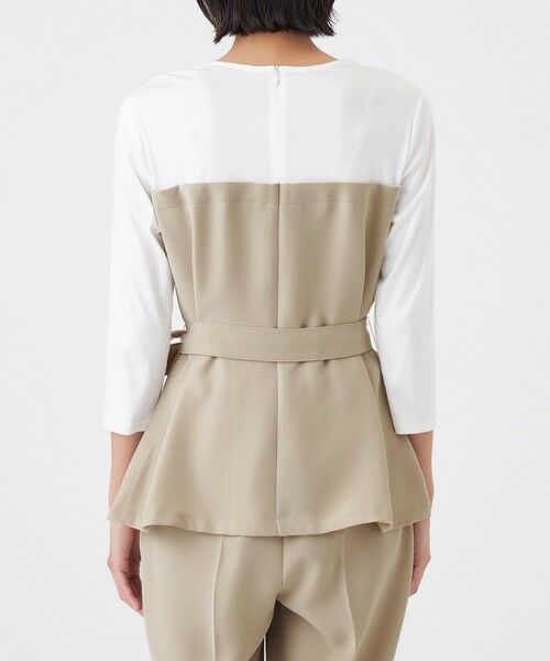 TRANS WORK (大きいサイズ) / トランスワーク (オオキイサイズ) その他トップス | 【L】【ウォッシャブル】ドライダブルクロス×スムースコンビカットソー | 詳細5