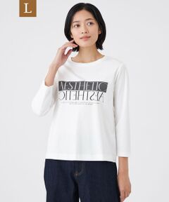 TRANS WORK (大きいサイズ) / トランスワーク (オオキイサイズ) その他トップス | 【L】【ウォッシャブル】コーコランバイオスムースプリントTシャツ