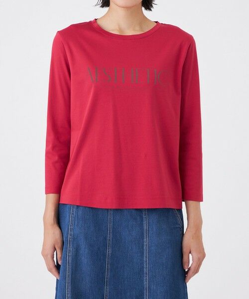 TRANS WORK (大きいサイズ) / トランスワーク (オオキイサイズ) その他トップス | 【L】【ウォッシャブル】コーコランバイオスムースプリントTシャツ | 詳細4