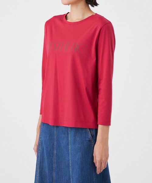 TRANS WORK (大きいサイズ) / トランスワーク (オオキイサイズ) その他トップス | 【L】【ウォッシャブル】コーコランバイオスムースプリントTシャツ | 詳細5