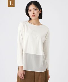 TRANS WORK (大きいサイズ) / トランスワーク (オオキイサイズ) その他トップス | 【L】【ウォッシャブル】セルローススムースカットソー