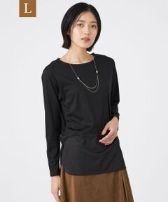 TRANS WORK (大きいサイズ) / トランスワーク (オオキイサイズ) その他トップス | 【L】【ウォッシャブル】セルローススムースカットソー