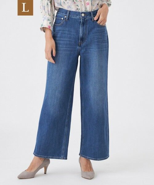 TRANS WORK (大きいサイズ)/トランスワーク (オオキイサイズ) 【L】【ウォッシャブル】ストレッチデニム ブルー 46 TRANS WORK (大きいサイズ)/トランスワーク (オオキイサイズ) 【L】【ウォッシャブル】ストレッチデニム ブルー 46