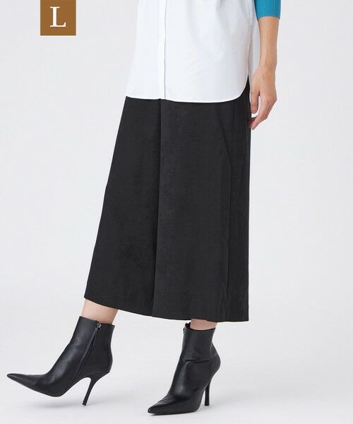 TRANS WORK (大きいサイズ)/トランスワーク (オオキイサイズ) 【L】【ウォッシャブル】ストレッチスエードパンツ ネイビー 44 TRANS WORK (大きいサイズ)/トランスワーク (オオキイサイズ) 【L】【ウォッシャブル】ストレッチスエードパンツ ネイビー 44