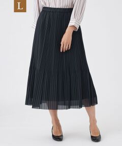 TRANS WORK (大きいサイズ) / トランスワーク (オオキイサイズ) ロング・マキシ丈スカート | 【L】【ウォッシャブル】シアートリコットスカート