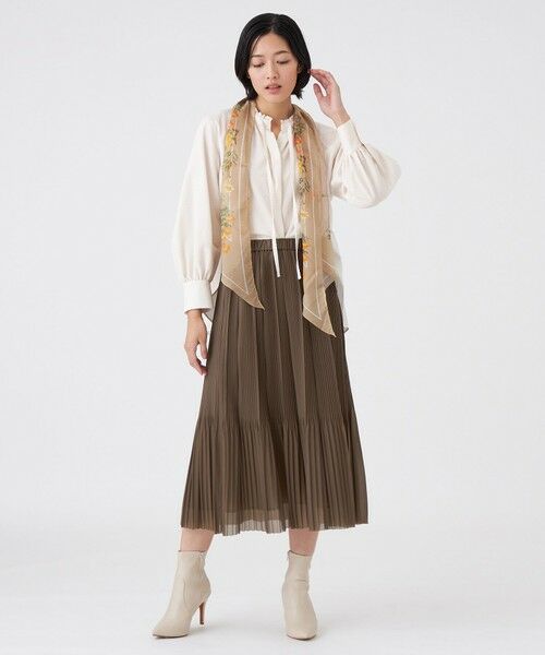 TRANS WORK (大きいサイズ) / トランスワーク (オオキイサイズ) ロング・マキシ丈スカート | 【L】【ウォッシャブル】シアートリコットスカート | 詳細3