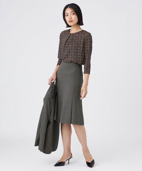 TRANS WORK (大きいサイズ) / トランスワーク (オオキイサイズ) ロング・マキシ丈スカート | 【L】【美シリーズ・セットアップ対応・ウォッシャブル】プレミアムジャージスカート | 詳細2