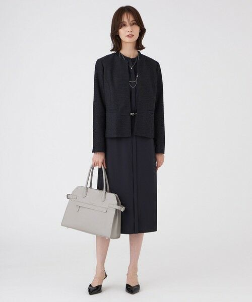 TRANS WORK (大きいサイズ) / トランスワーク (オオキイサイズ) テーラードジャケット | 【L】【ウォッシャブル】ペーパーヤーンファンシージャケット | 詳細2