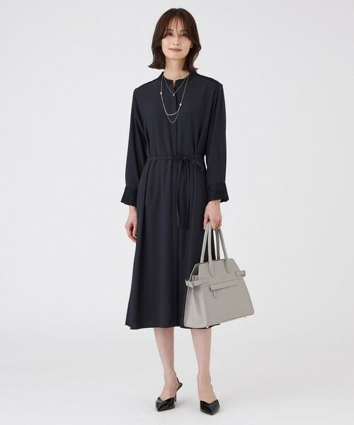 TRANS WORK (大きいサイズ) / トランスワーク (オオキイサイズ) ロング・マキシ丈ワンピース | 【L】【ウォッシャブル】プライムジョーゼットワンピース | 詳細2