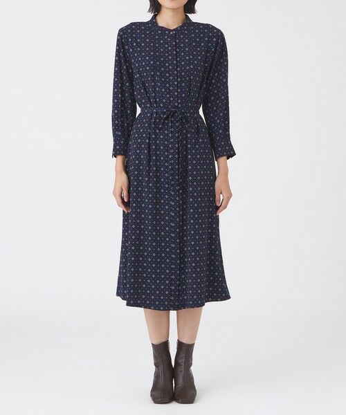 TRANS WORK (大きいサイズ) / トランスワーク (オオキイサイズ) ロング・マキシ丈ワンピース | 【L】【ウォッシャブル】ジオメトリックプリントワンピース | 詳細4