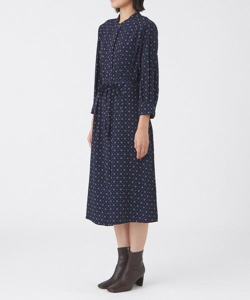 TRANS WORK (大きいサイズ) / トランスワーク (オオキイサイズ) ロング・マキシ丈ワンピース | 【L】【ウォッシャブル】ジオメトリックプリントワンピース | 詳細5