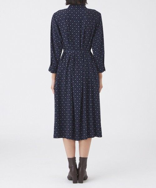 TRANS WORK (大きいサイズ) / トランスワーク (オオキイサイズ) ロング・マキシ丈ワンピース | 【L】【ウォッシャブル】ジオメトリックプリントワンピース | 詳細6