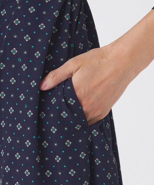 TRANS WORK (大きいサイズ) / トランスワーク (オオキイサイズ) ロング・マキシ丈ワンピース | 【L】【ウォッシャブル】ジオメトリックプリントワンピース | 詳細8