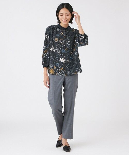 TRANS WORK (大きいサイズ) / トランスワーク (オオキイサイズ) その他トップス | 【L】【ウォッシャブル】コスモ柄プリントブラウス | 詳細2