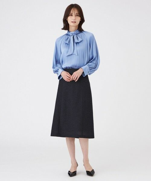 TRANS WORK (大きいサイズ) / トランスワーク (オオキイサイズ) その他トップス | 【L】【ウォッシャブル】プリーツサテンブラウス | 詳細3