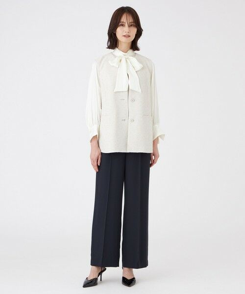 TRANS WORK (大きいサイズ) / トランスワーク (オオキイサイズ) その他トップス | 【L】【ウォッシャブル】プリーツサテンブラウス | 詳細2