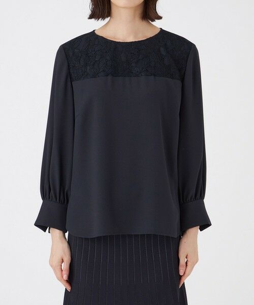 TRANS WORK (大きいサイズ) / トランスワーク (オオキイサイズ) その他トップス | 【L】【ウォッシャブル】プライムジョーゼットブラウス | 詳細3