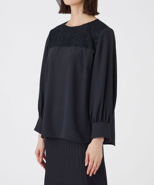 TRANS WORK (大きいサイズ) / トランスワーク (オオキイサイズ) その他トップス | 【L】【ウォッシャブル】プライムジョーゼットブラウス | 詳細4