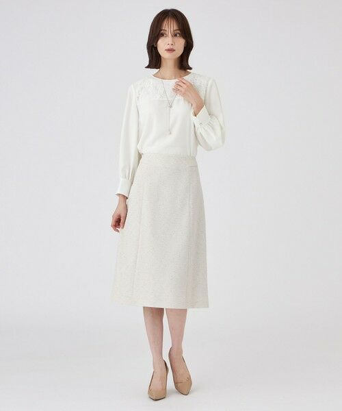 TRANS WORK (大きいサイズ) / トランスワーク (オオキイサイズ) その他トップス | 【L】【ウォッシャブル】プライムジョーゼットブラウス | 詳細1