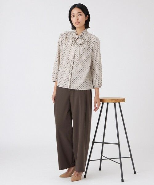 TRANS WORK (大きいサイズ) / トランスワーク (オオキイサイズ) その他トップス | 【L】【ウォッシャブル】ジオメトリックプリントブラウス | 詳細6