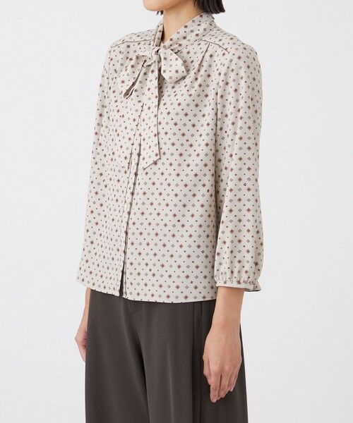 TRANS WORK (大きいサイズ) / トランスワーク (オオキイサイズ) その他トップス | 【L】【ウォッシャブル】ジオメトリックプリントブラウス | 詳細8