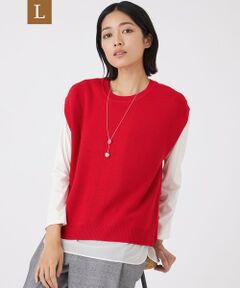 TRANS WORK (大きいサイズ) / トランスワーク (オオキイサイズ) その他トップス | 【L】【ウォッシャブル】エクストラファインウールジレ