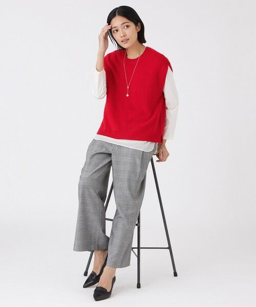 TRANS WORK (大きいサイズ) / トランスワーク (オオキイサイズ) その他トップス | 【L】【ウォッシャブル】エクストラファインウールジレ | 詳細3