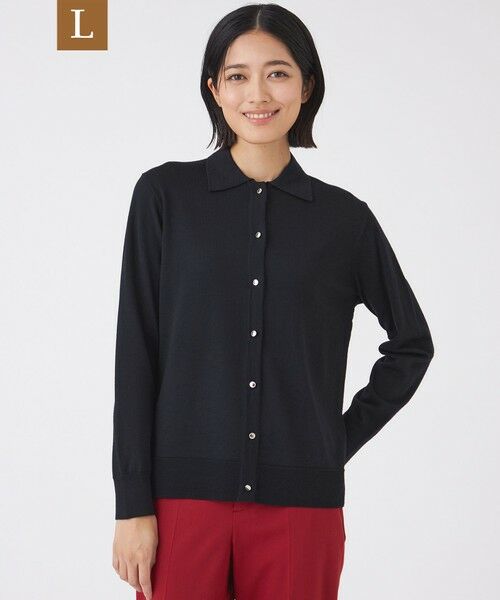 TRANS WORK (大きいサイズ)/トランスワーク (オオキイサイズ) 【L】【ウォッシャブル】エクストラファインウールプルオーバー ネイビー 46 TRANS WORK (大きいサイズ)/トランスワーク (オオキイサイズ) 【L】【ウォッシャブル】エクストラファインウールプルオーバー ネイビー 46