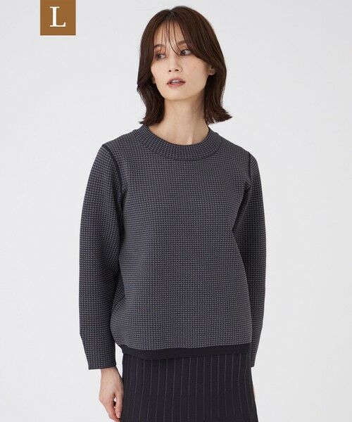 TRANS WORK (大きいサイズ)/トランスワーク (オオキイサイズ) 【L】【ウォッシャブル】リバーシブルニットプルオーバー ネイビー 46 TRANS WORK (大きいサイズ)/トランスワーク (オオキイサイズ) 【L】【ウォッシャブル】リバーシブルニットプルオーバー ネイビー 46