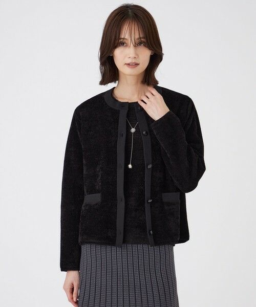 TRANS WORK (大きいサイズ) / トランスワーク (オオキイサイズ) その他トップス | 【L】【ウォッシャブル】モールヤーン×TEXBRIDアウター | 詳細1